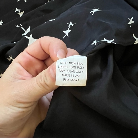 Anthropologie Amanda Uprichard Star Print Silk Mini Dress - Picture 14 of 14
